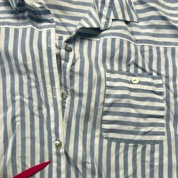 J.JILL 100% Tencel Lyocell striped button down shirt Size Small - Picture 5 of 8